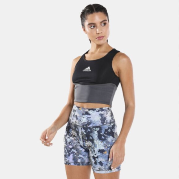 Brand New Adidas DESIGNED TO MOVE COLORBLOCK 3-STRIPES CROP TOP - Picture 5 of 15